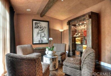 Formal living room with Venetian plaster walls and