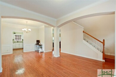 View of formal dining room with wains coating, cro
