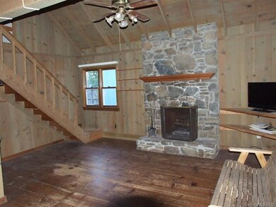 Living Room with vaulted ceiling