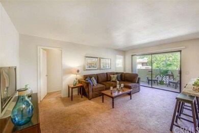 Spacious living room with access to the patio