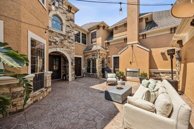 This photo highlights a generously sized home exte