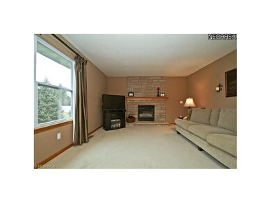 Large Fireplace with great views of the property i