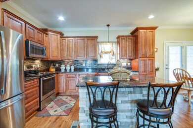 STACK STONE ON THE KITCHEN ISLAND AS WELL!