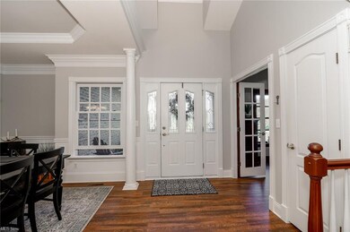 Front entry foyer with dining room on the left of 