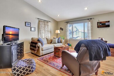 Living Room with Hickory Wood Floors
