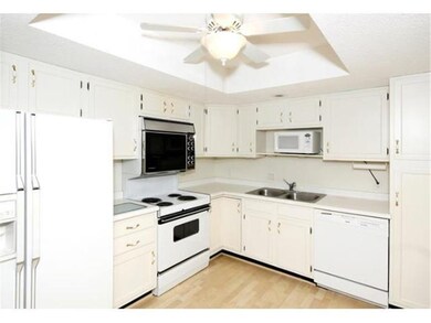 Large kitchen area, with a perfect spot for a futu
