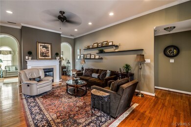 Family Room with Hardwoods and Gas Fireplace!