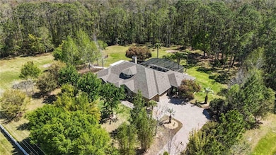 Aerial showing the gable/hip roof