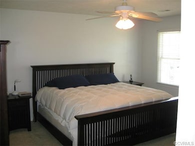 Spacious master with walk-in closet
