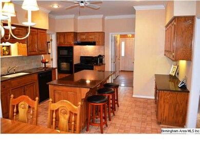 Huge family-sized kitchen with oak cabinetry, sile