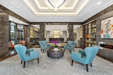 The Spires main lobby with 24 hour concierge.