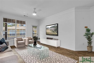 Virtually Staged Photo of Living Room that is open
