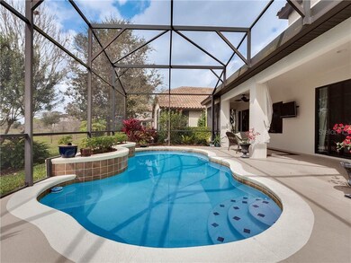 Screened in pool with covered lanai