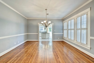 Huge, light and bright dining room.