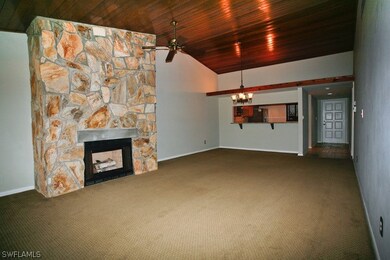 Stone Wood Burning Fireplace