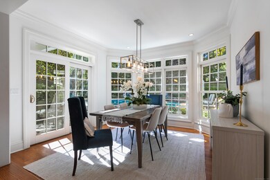 Breakfast area opens to pool
