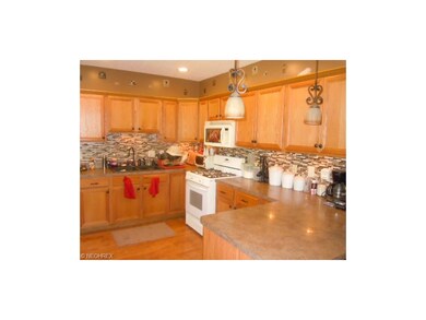 Huge kitchen with oak cabinets and tons of counter