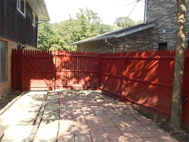 Patio area on the side of the house