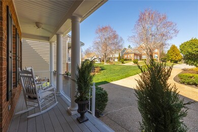 Desirable front porch for rocking....