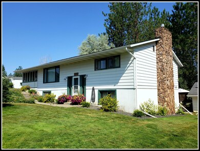 A large, cozy home on a corner lot