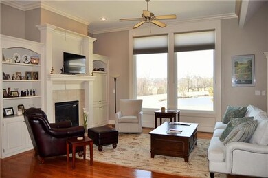 Enjoy lake views from your living room. Features g