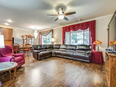 Family Room Enhanced by Crown Molding