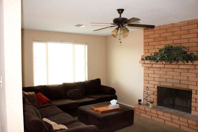 Brick Fireplace in Living Rm
