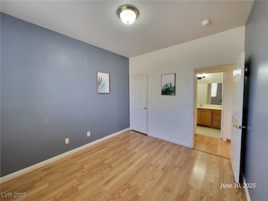 Unfurnished bedroom featuring light wood finished