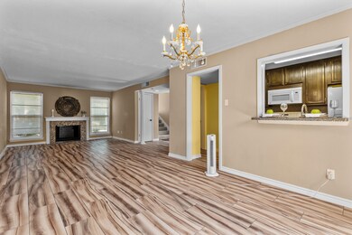 View from back door of living/dining area