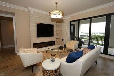 Living room with a high end fireplace, ornamental 