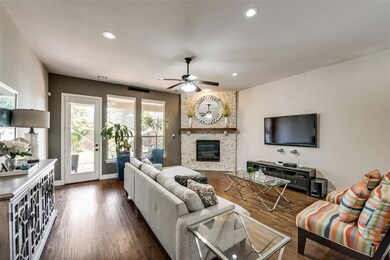 Living Room with hardwood flooring.