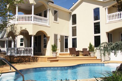 pool toward house