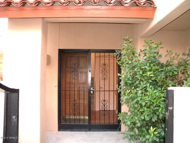 Covered front entry door