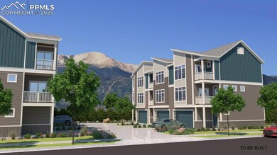 View of building exterior featuring a mountain vie