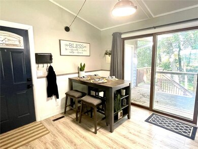 Dining area with patio leading out to very nice re