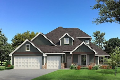 Craftsman inspired home with driveway, an attached