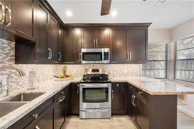 updated kitchen with plenty of counter space