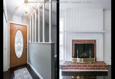 Entry & Living room gas fireplace