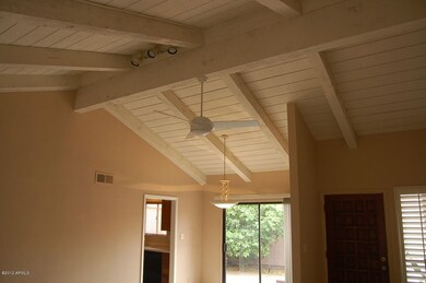 family room open wood beams