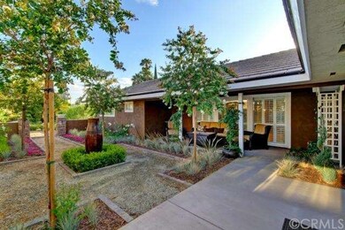 Relaxing landscaped courtyard with fountain