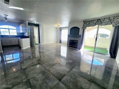 Unfurnished living room featuring a fireplace and