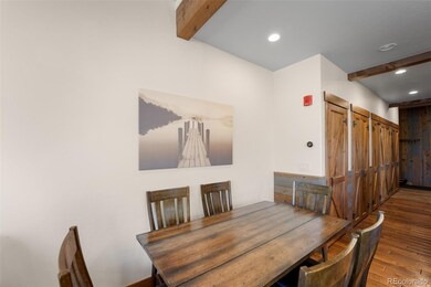 Dining area with space saving drop leaf table