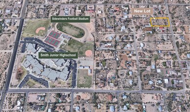 Aerial map with schools and lot