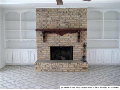 Fireplace with Built in Shelving