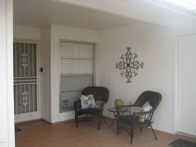 Sitting area on front courtyard