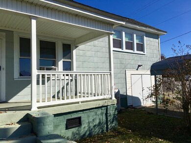 Front porch, looking toward garage