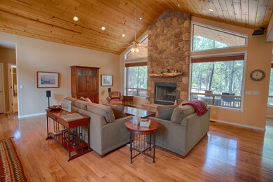 Floor to ceiling fireplace