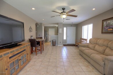 great room to kitchen