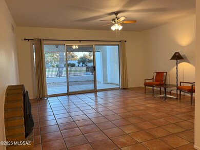 Fireplace on the left