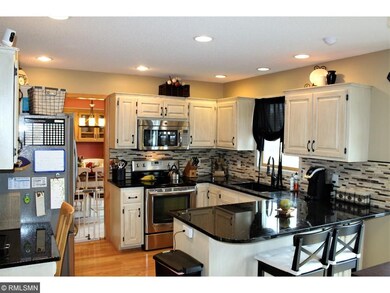New granite countertop, sink faucet and hardware. 